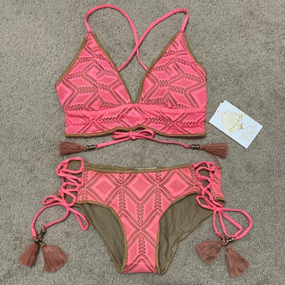 Becca By Rebecca Virtue Wanderlust Bikini Top And Hipster Bottom Size S/XS